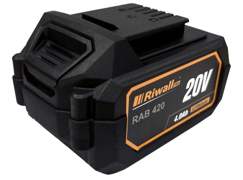 Fukar zahradní Riwall RABL 3220i SET je dodáván s akumulátorem Riwall 20 V