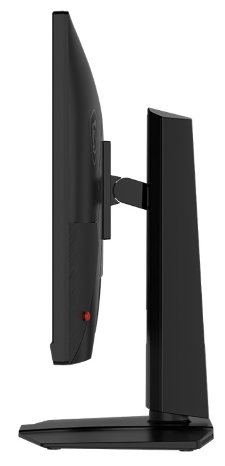 Boční pohled na konstrukci a stojan herního monitoru MSI MAG 272QPF E20