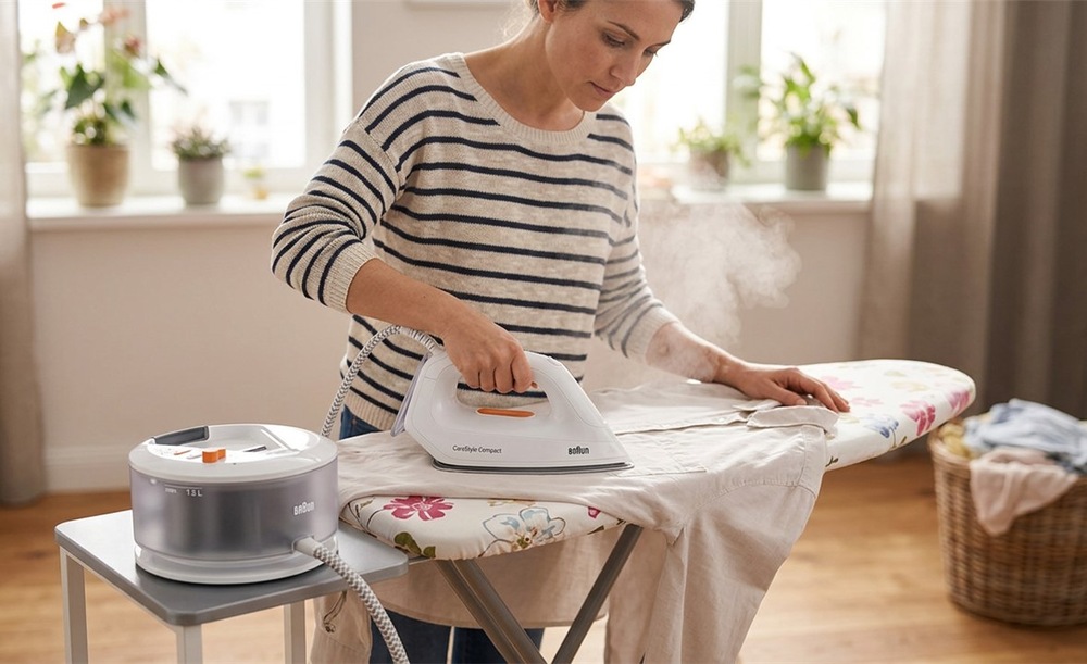 Žehlicí systém Braun CareStyle Compact IS2132WH šedý/bílý Žehlicí systém Braun CareStyle Compact IS2132WH šedý/bílý