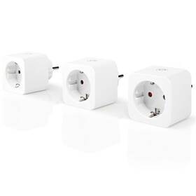 Chytrá zásuvka Nedis SmartLife, Wi-Fi, 16A, 3680 W, 3ks (WIFIP131FWT3)