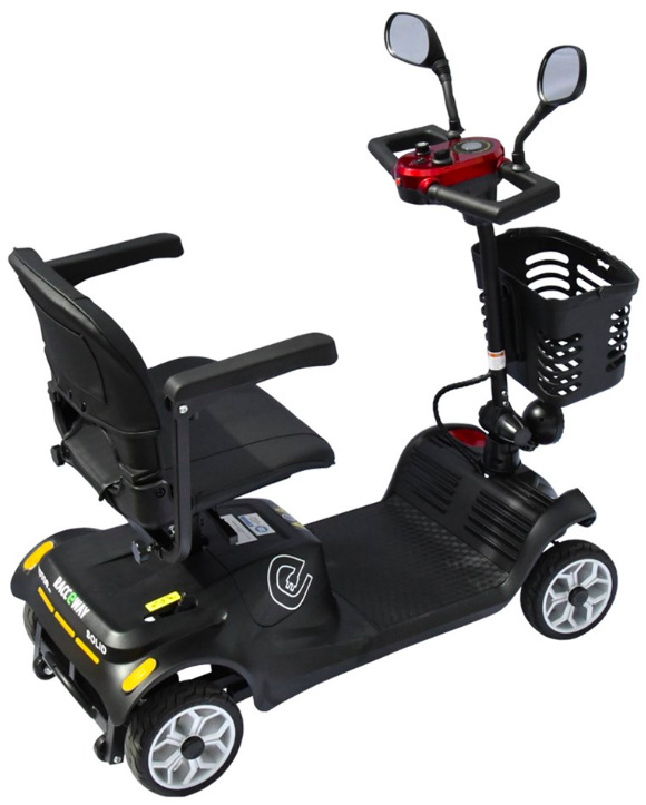 Elektrický vozík RACCEWAY SOLID vínový Elektrický čtyřkolový vozík RACCEWAY® SOLID, vínový