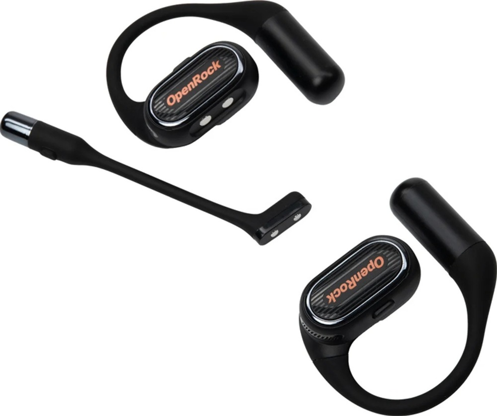 Sluchátka OneOdio OpenRock Link 20 – Sportovní otevřená bezdrátová, odpojitelný mikrofon, Bluetooth černá Levé a pravé sluchátko Link 20 s odnímatelným mikrofonem
