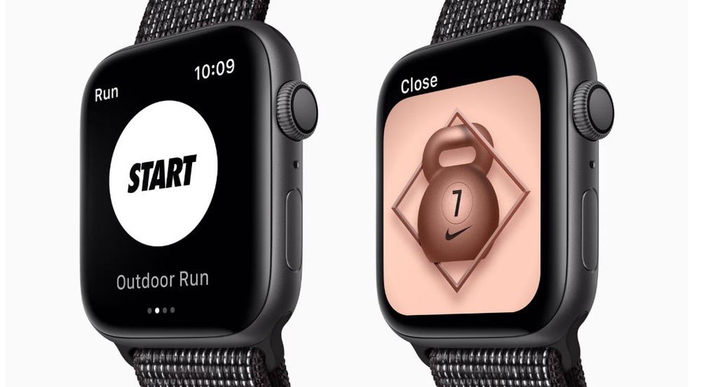 Chytré hodinky Apple Watch Nike+ Series 4 GPS 40mm pouzdro z vesmírně šedého hliníku - černý provlékací sportovní řemínek Nike Chytré hodinky Apple Watch Nike+ Series 4 GPS 40mm pouzdro z vesmírně šedého hliníku - černý provlékací sportovní řemínek Nike