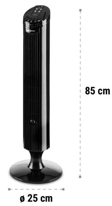 Ventilátor Klarstein OneConcept Blitzeis černý Ventilátor Klarstein OneConcept Blitzeis černý