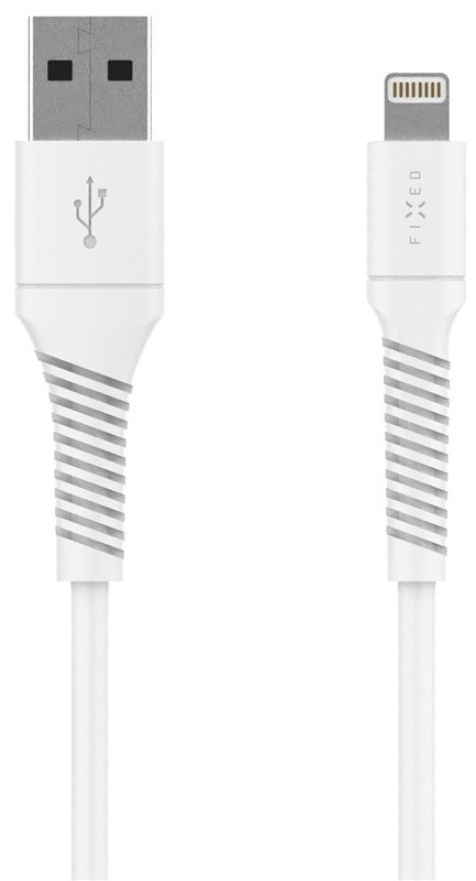 Nabíjecí a datový kabel FIXED s výkonem 60 W, bílá barva
