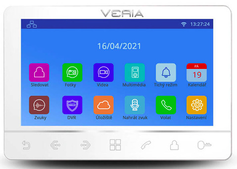 Dveřní videotelefon VERIA 8276B + vstupní stanice VERIA 831 bílý Dveřní videotelefon VERIA 8276B + vstupní stanice VERIA 831 bílý