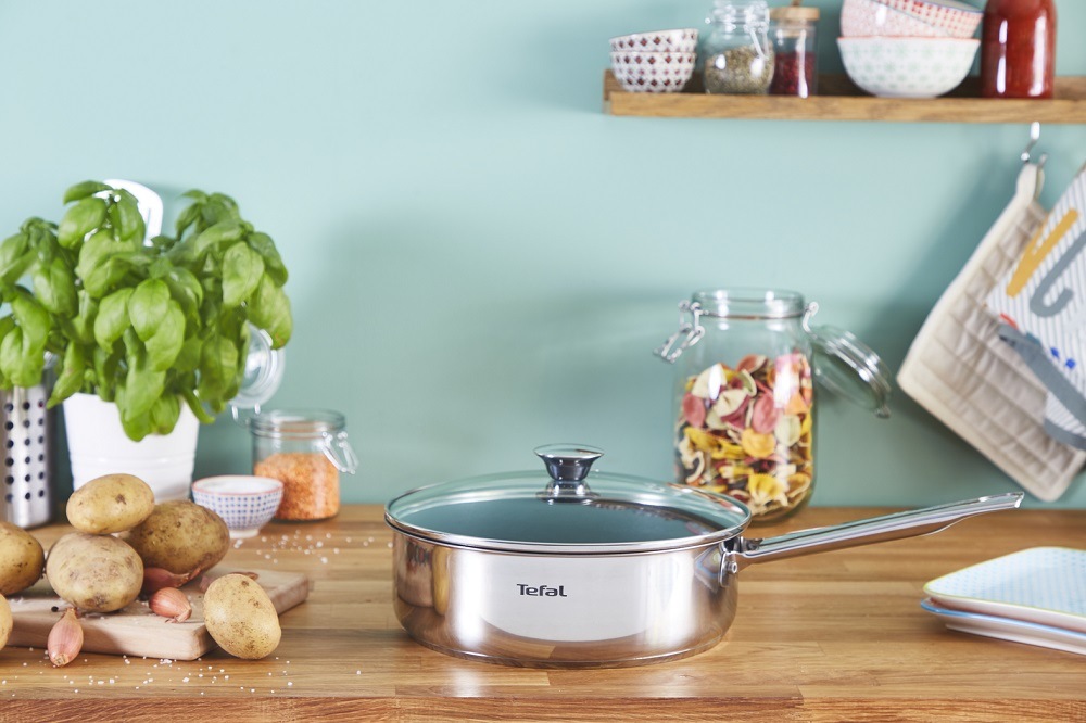 Pánev Tefal Cook Eat B9223205, 24 cm, poklice nerez Pánev Tefal Cook Eat