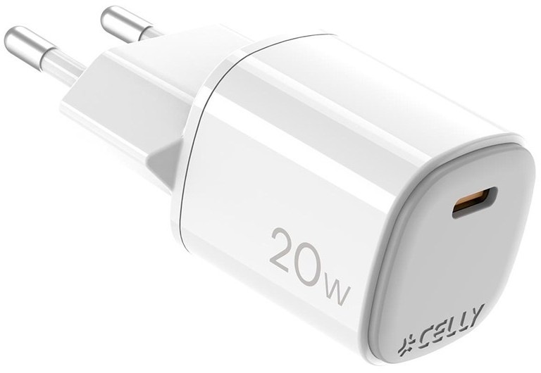 Cestovní nabíječka Celly USB-C, GaN s technoligií GaN a výkonem 20 W