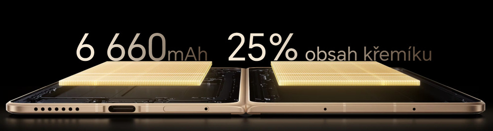 HONOR Magic V6 nabízí baterii o kapacitě 6 660 mAh