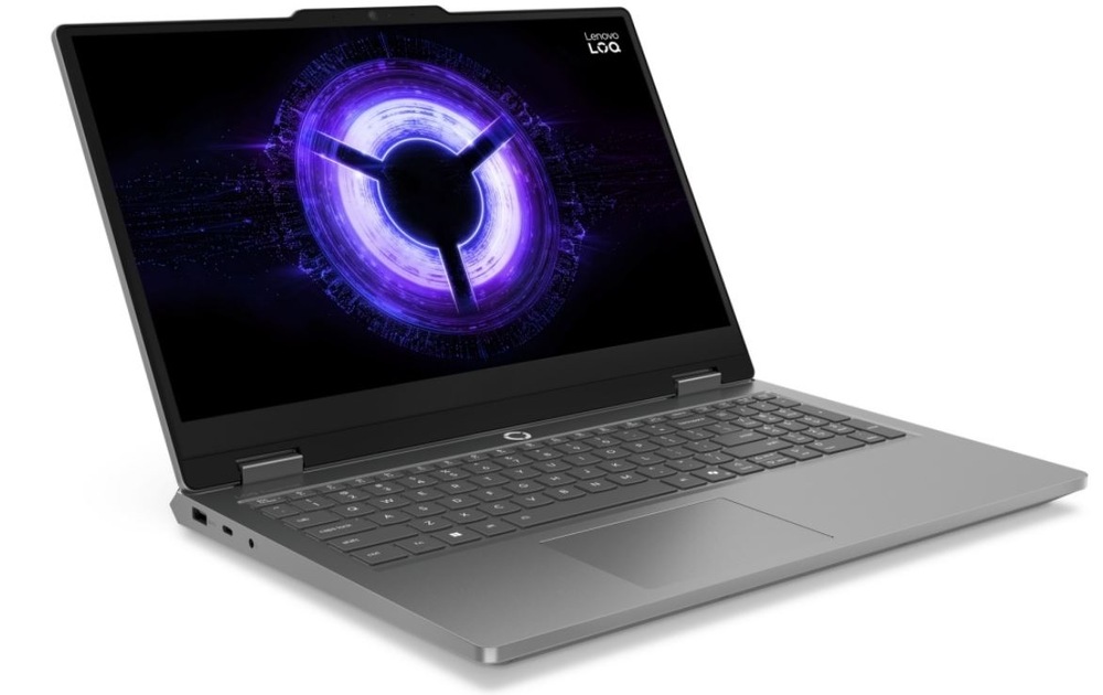 Notebook Lenovo LOQ Essential 15IRX11 v šikmém pohledu