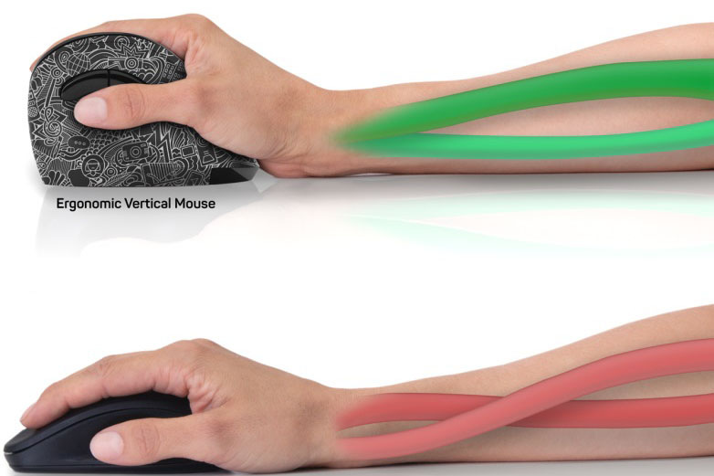 Myš Connect IT Doodle, vertikální, ergonomická černá