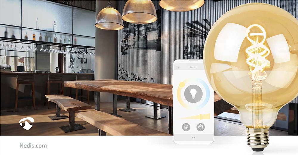 Chytrá žárovka Nedis SmartLife globe, Wi-Fi, E27, 360 lm, 4.9 W, Teplá - studená bílá