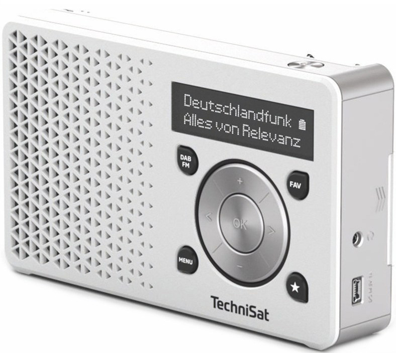 Radiopřijímač DAB+ TechniSat DIGITRADIO 1, bílo-stříbrné