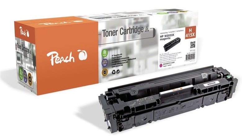 Toner Peach HP 415X, W2033X, 6000 stran purpurový