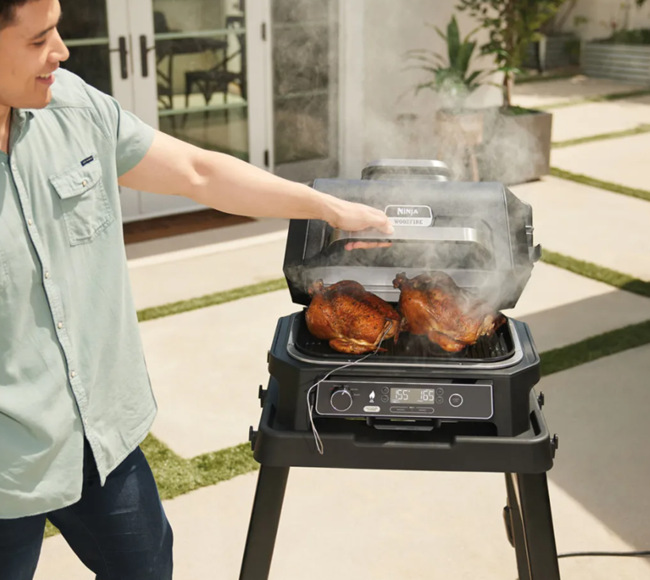 Gril Ninja OG850EU Woodfire Pro XL Electric Outdoor BBQ Grill & Smoker černý/šedý Gril Ninja OG850EU Woodfire Pro XL Electric Outdoor BBQ Grill & Smoker černý/šedý