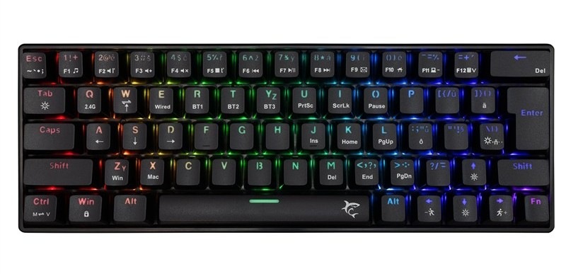 Klávesnice White Shark KAIKEN, CZ/SK layout, Red Switch černá