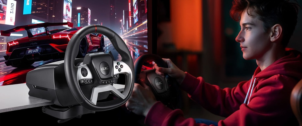 Volant Genius GX Gaming SpeedMaster X5 FF černý Volant Genius GX Gaming SpeedMaster X5 FF černý