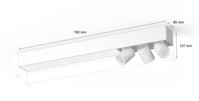 Bodové svítidlo Philips Hue Centris White and Color Ambiance 3 Spot bílé