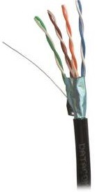Kabel DATACOM FTP Cat.5e, drát 100m (1386) černý