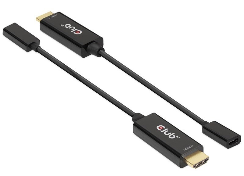Redukce Club3D HDMI/USB-C, aktivní černá
