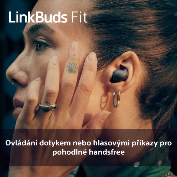 Sluchátka Sony LinkBuds Fit - fialová