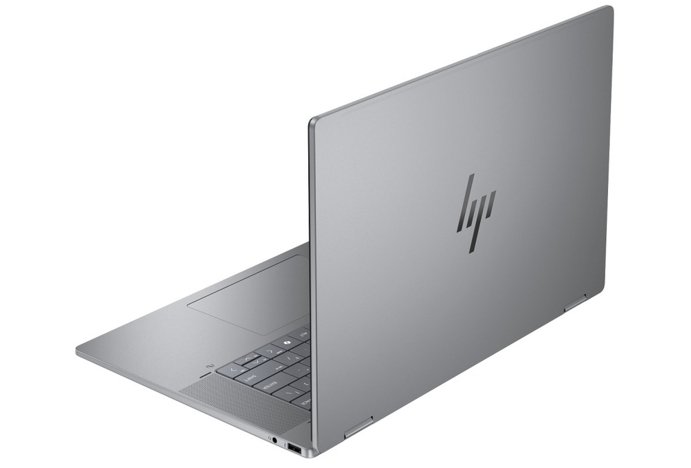 Notebook HP OmniBook X Flip NG AI 16-ar0433nc + Game Pass předplatné na 3 měsíce stříbrný/šalvějový Notebook HP OmniBook X Flip NG AI 16-ar0433nc zezadu