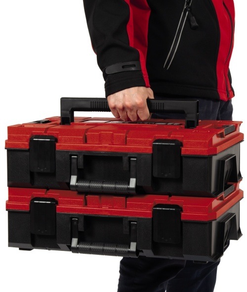 Kufr na nářadí Einhell Expert E-Case S-F 4540019 Více kufrů Einhell E-Case naskládaných a propojených do systémové sestavy.