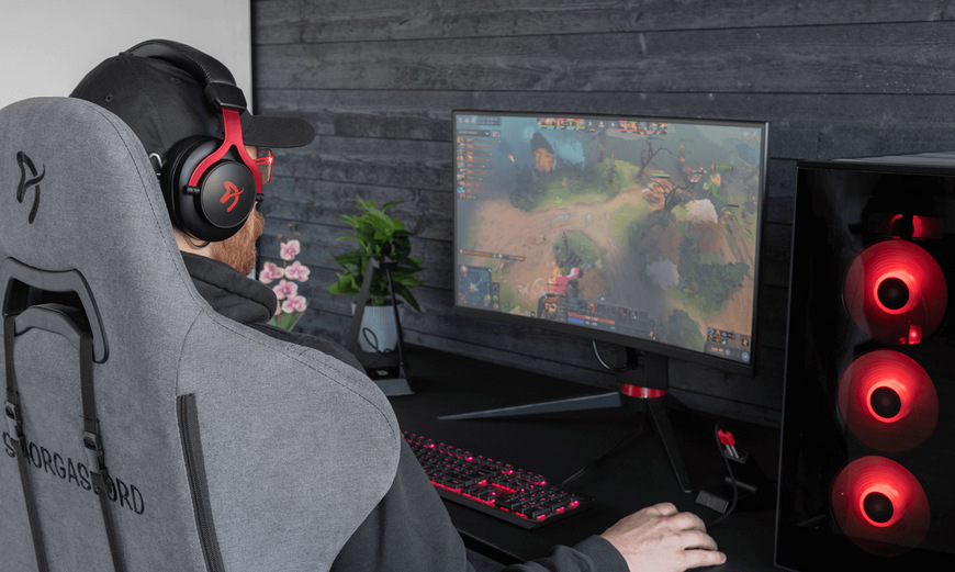 Headset Arozzi Aria černý/červený