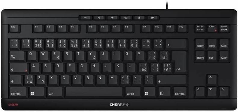 Klávesnice Cherry STREAM TKL, CZ+SK černá