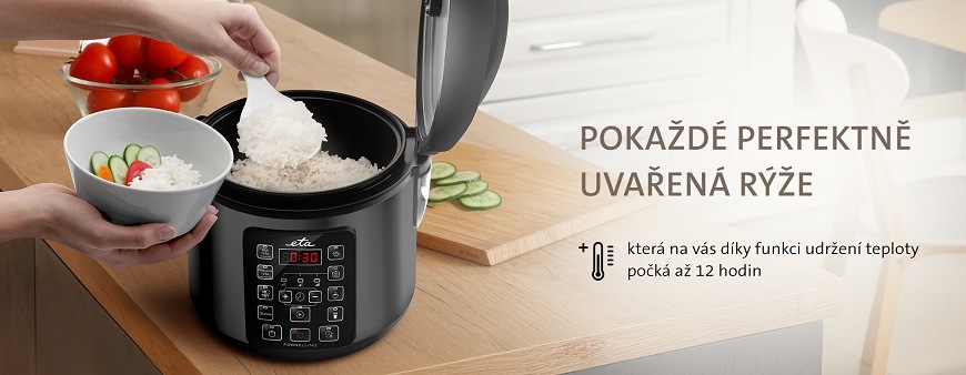 Multifunkční rýžovar ETA Fornellino 8131 90000 černý Multifunční rýžovar ETA Fornellino, perfektně uvařená rýže