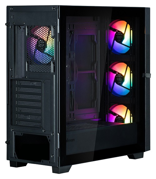 Detail PC skříně Zalman S5 Neo z bočního pohledu