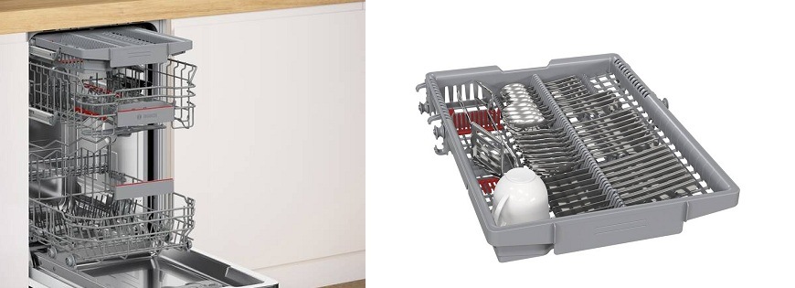 Myčka nádobí Bosch Serie 4 SPV4EMX11E EfficientDry Myčka Bosch koše varioflex a priborova zasuvka