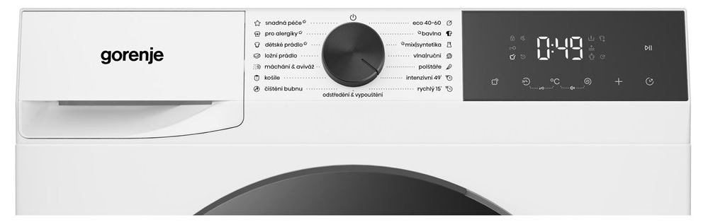 Pračka Gorenje G200 WS262A bílá Detail panelu pračky Gorenje