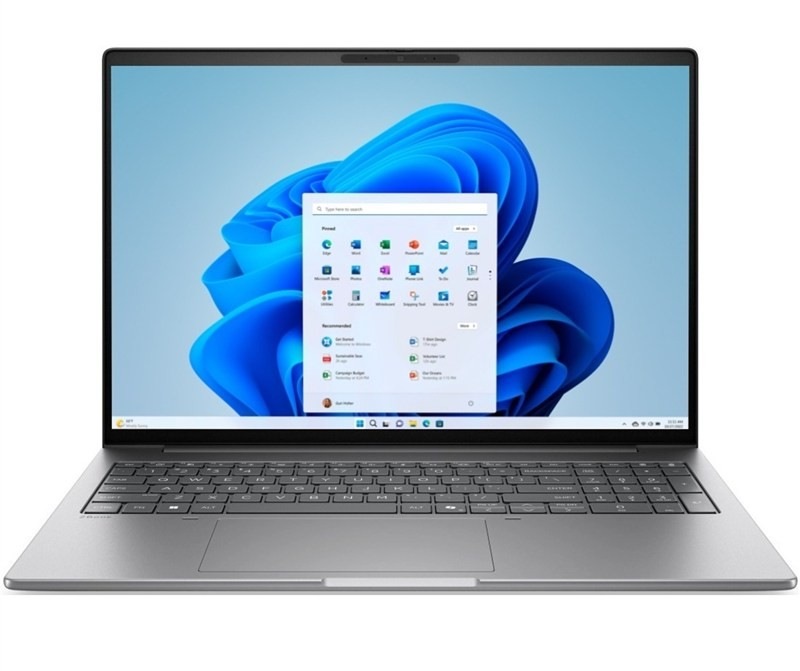 Notebook HP ZBook 8 G2a 16", stříbrná barva.