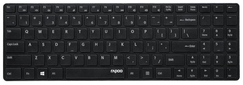 Klávesnice Rapoo E9110, CZ+SK layout černá