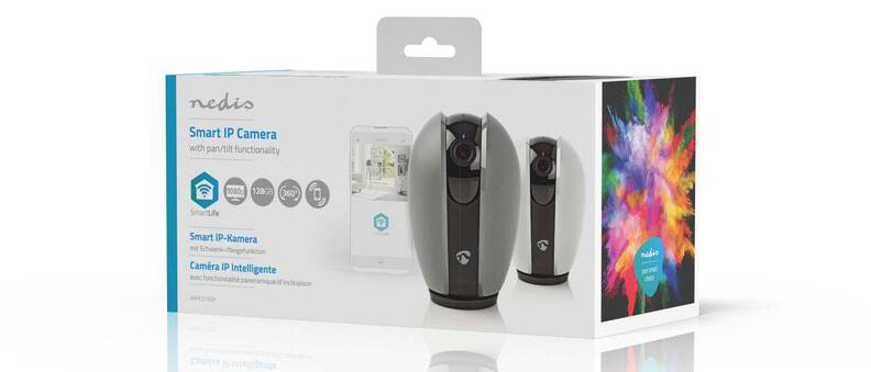 IP kamera Nedis SmartLife Wi-Fi, Full HD 1080p šedá/bílá