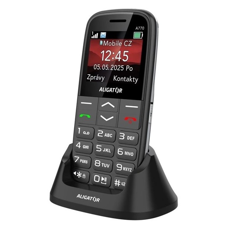 Mobilní telefon Aligator A770 Senior černý Mobilní telefon Aligator A770 Senior černý