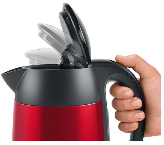 Rychlovarná konvice Bosch DesignLine TWK3P424 černá/červená Rychlovarná konvice Bosch DesignLine TWK3P424 černá/červená