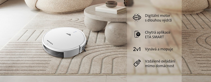 Robotický vysavač ETA Rover 1248 90000 bílý Robotický vysavač ETA Rover 1248 90000, funkce