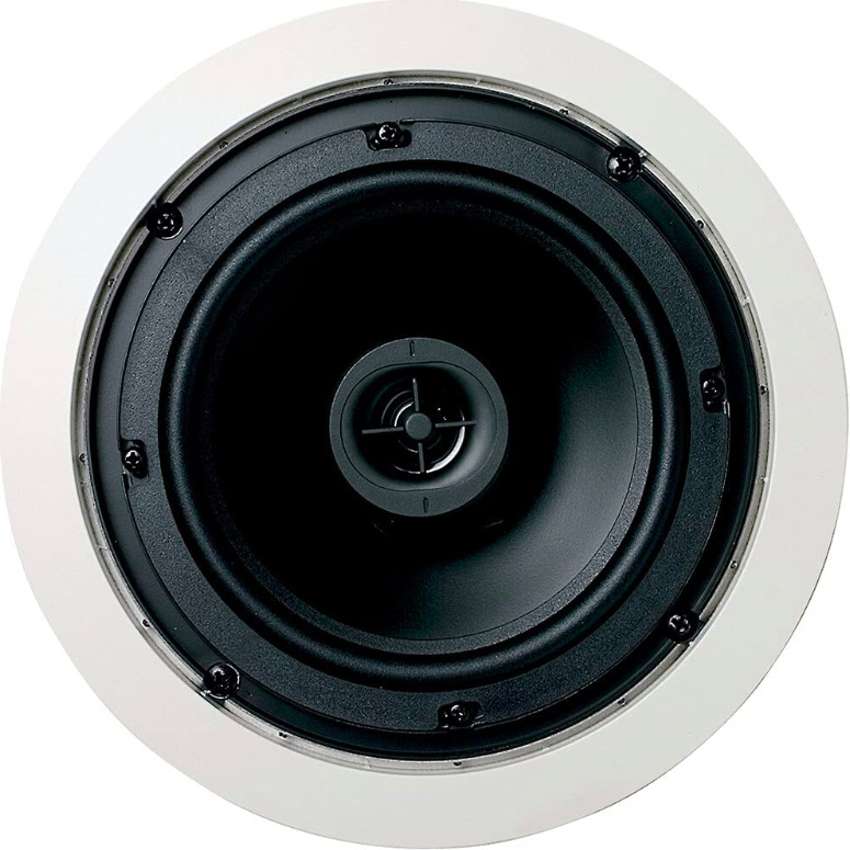 Reproduktor Jamo 6.5CS-T (2 ks) bílý Detail dvoupásmového reproduktoru Jamo 6.5CS-T s viditelným basovým a výškovým měničem