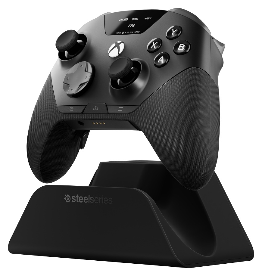 Gamepad SteelSeries Aeon Pro černý Černý gamepad SteelSeries Aeon Pro na dokovací stanici.