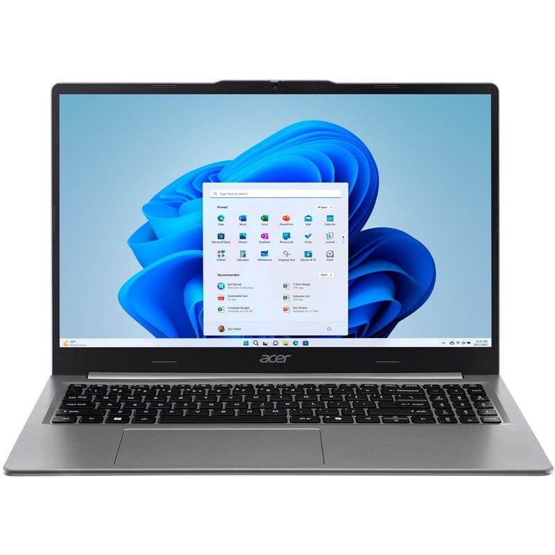Notebook Acer Extensa 15 v šedé barvě.