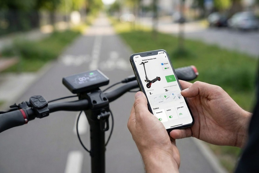 Elektrická koloběžka Sencor SCOOTER X40 černá Elektrická koloběžka Sencor SCOOTER X40 propojená s mobilní aplikací pro ovládání a správu jízdy.