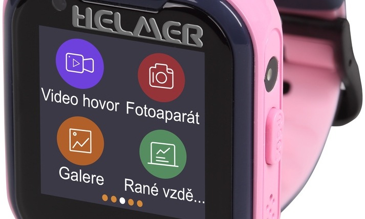 Chytré hodinky Helmer LK709 růžové Helmer LK709 dětské s GPS lokátorem, růžová