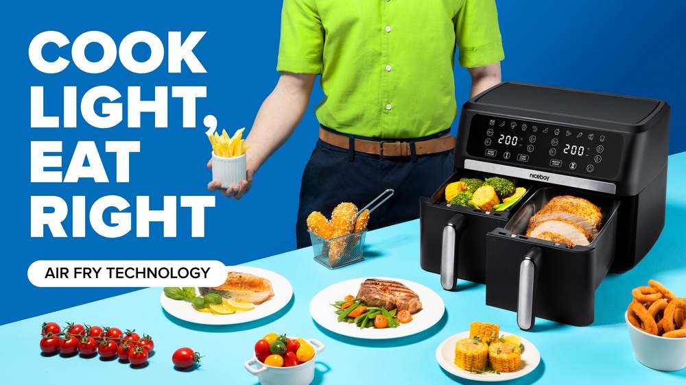 Fritéza horkovzdušná Niceboy AirFryer DUO černá Fritéza horkovzdušná Niceboy AirFryer DUO černá