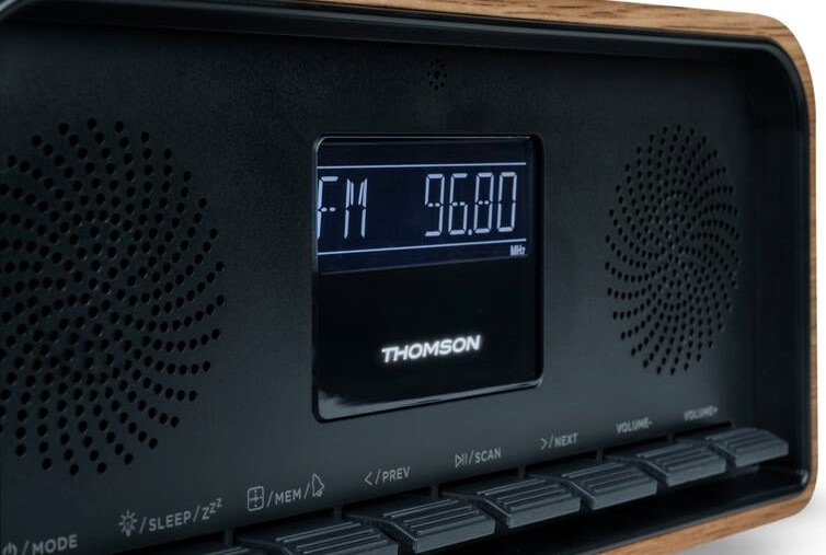 Radiopřijímač Thomson RT850BT černý/hnědý Radiopřijímač Thomson RT850BT černý/hnědý