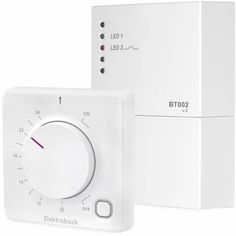 Bezdrátový termostat Elektrobock BT012 s otočným ovladačem, náhradní řešení bimetalového termostatu
