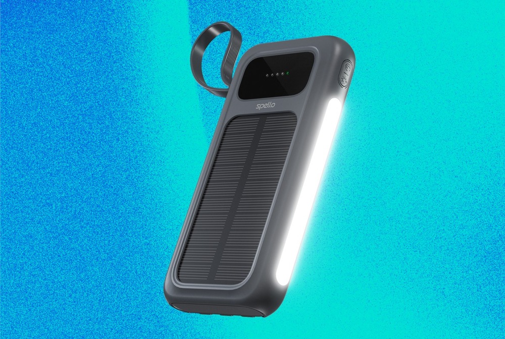 Powerbanka Spello by Epico ForcePack 5in1 10000mAh solární, s integorvanými kabely SP15 šedá Powerbanka Spello