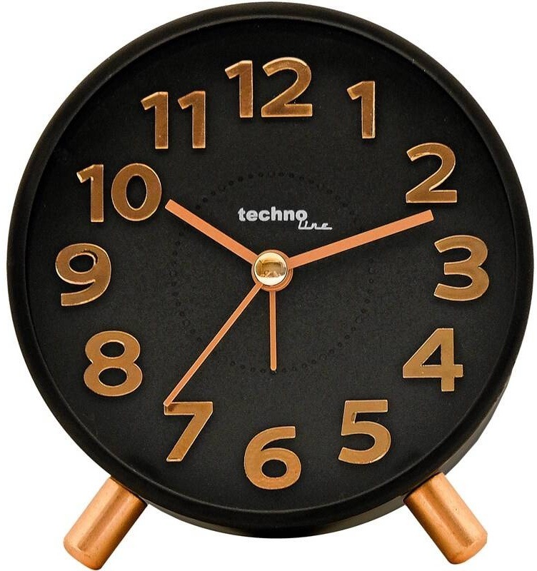 Budík TechnoLine Modell F černý