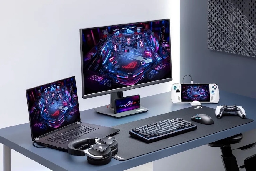 Herní monitor Asus ROG Strix XG27ACMS černý Jednoduše připojte svá zařízení díky bohatým možnostem připojení, včetně portu USB-C s podporou režimu DP Alt pro výstup videa a napájení Power Delivery,